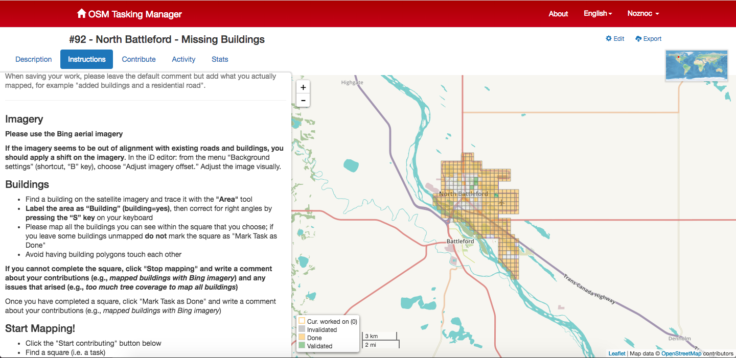 Image of the BC2020 mapathon tasks